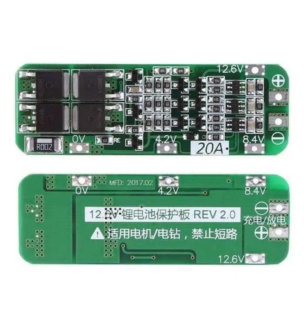 Elektronikport 3s 20A 12,6V Bms Koruma Kartı Lityum Batarya 18650 Li-Ion Lipo Protection Module