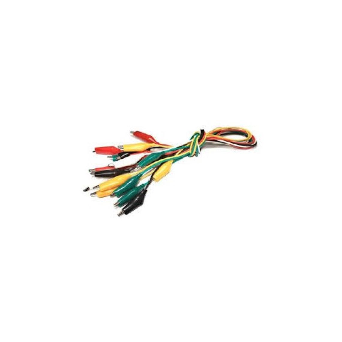 Elektronikport Krokodil Test Kablosu 45-50CM - 10 Adet (Timsah Ağız)
