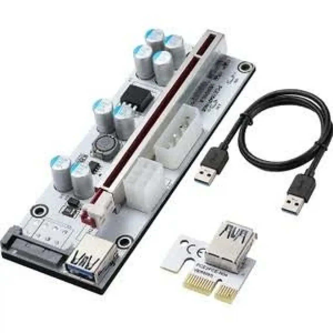 UniChrome Zauss Oem Riser V010-X 8 Kapasitörlü Yükseltici Pcı-E X1 To X16 Mining Riser Kartı