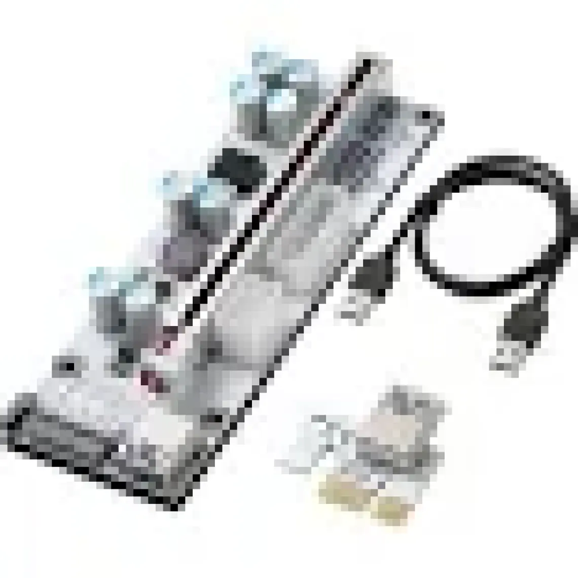 UniChrome Zauss Oem Riser V010-X 8 Kapasitörlü Yükseltici Pcı-E X1 To X16 Mining Riser Kartı