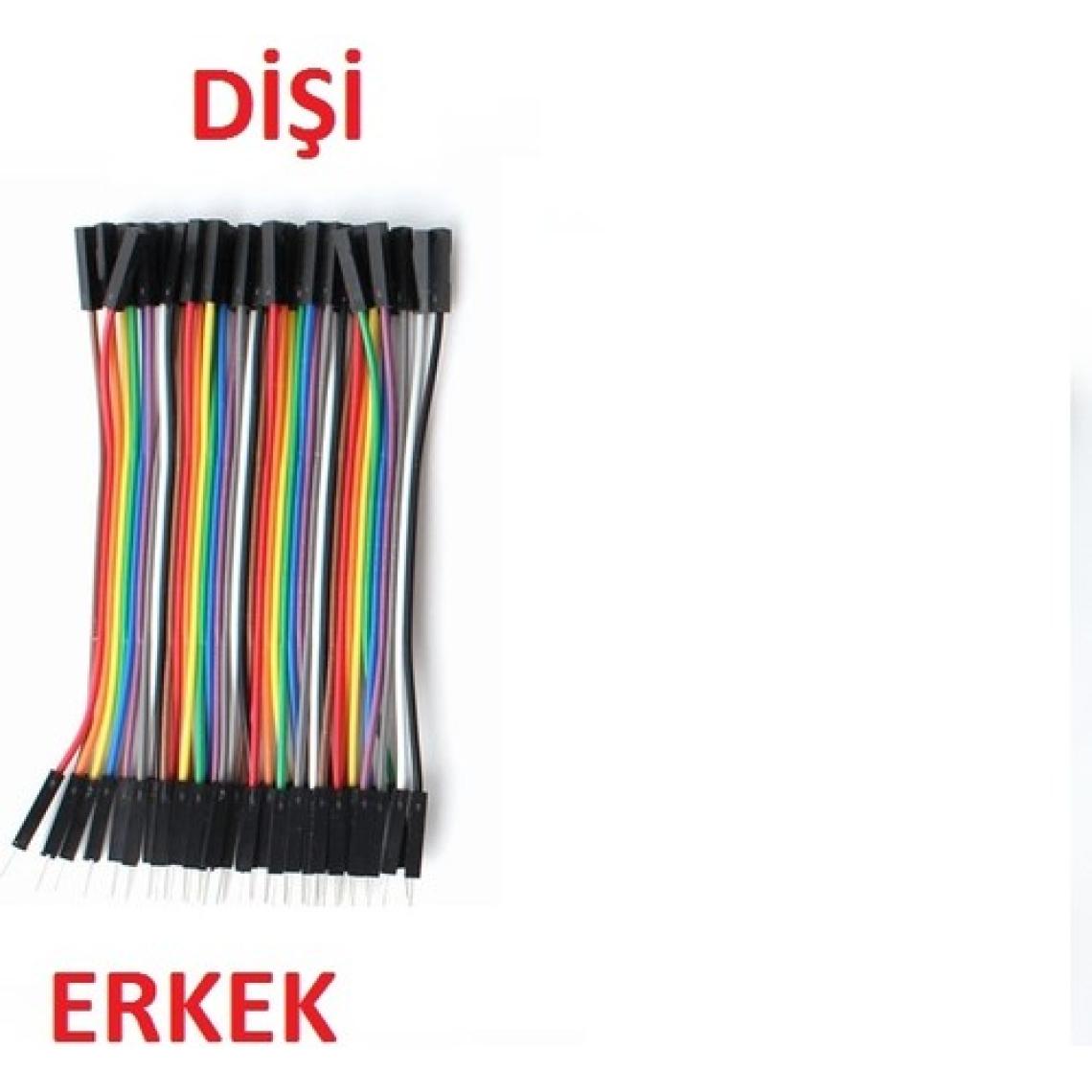 Elektronikport Jumper Kablo (Erkek - Dişi) 10 cm 40 Adet