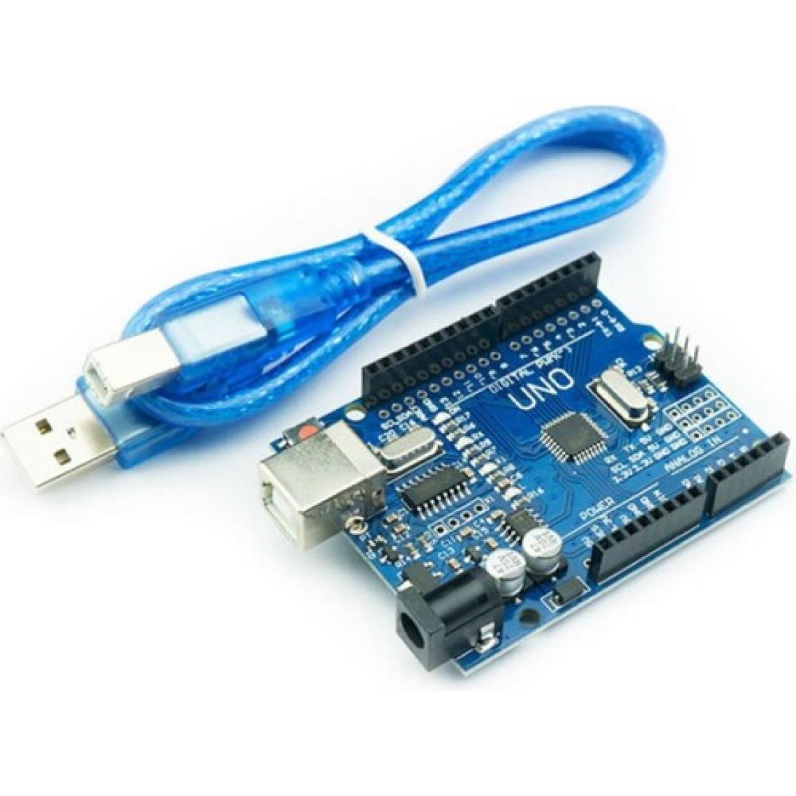 Roboyol Store Arduino Uno R3 CH340 Klon - USB Kablo Hediyeli-Arduino Uno R3 Smd CH340 Chip-Klon (Usb Kablo Dahil)