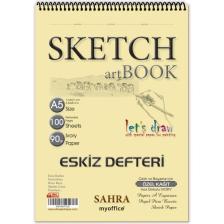 Folix Sketchbook SAHRA A5 Spiralli 90 gr. Ivory 100 yaprak Eskiz Defteri