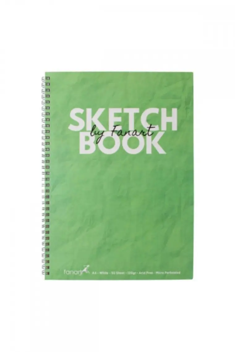 Fanart Academy Sketchbook A4 Spiralli Eskiz Defteri Kapak Yeşil