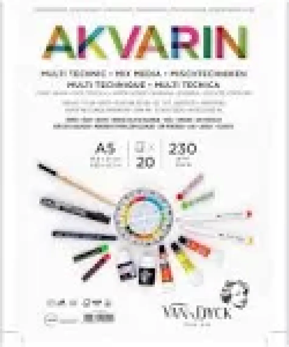 Van Dyck Akvarin A5 230GR 20YP Multi Technic Mix Media Çizim Deft