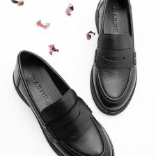 Kadın Loafer Günlük Klasik Ayakkabı Casual Makosen Fonle siyah