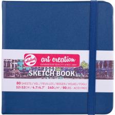 Talens Sketchbook Sert Kapak Eskiz Çizim Defteri 12 x 12 cm 140 gr 80 Yp Navy Blue