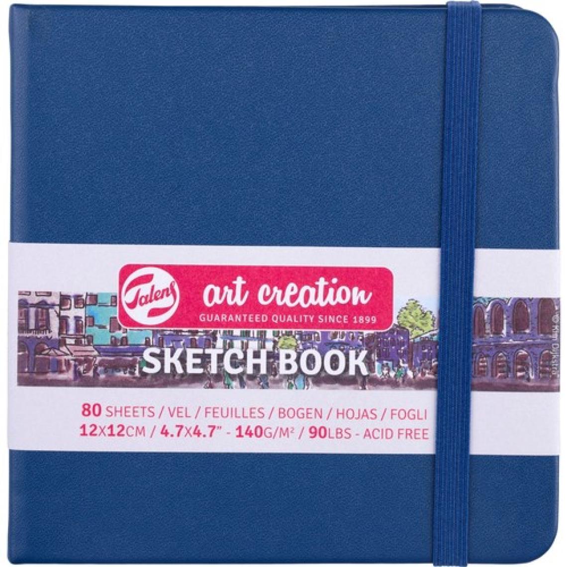 Talens Sketchbook Sert Kapak Eskiz Çizim Defteri 12 x 12 cm 140 gr 80 Yp Navy Blue