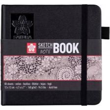 Sakura Sketchbook Sert Kapak Eskiz Çizim Defteri Ivory Kağıt 140 gr 80 Yaprak 12 x 12 cm