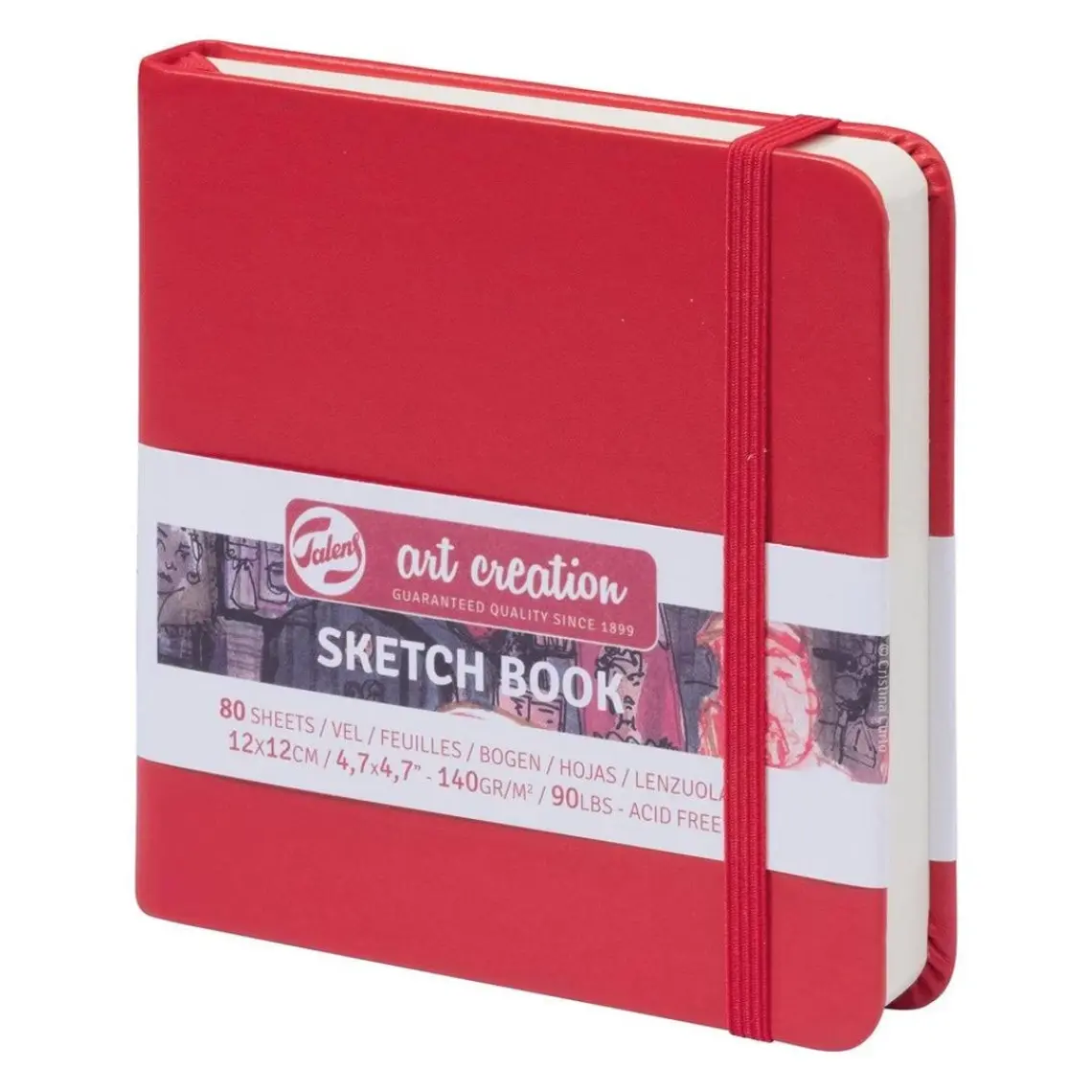 Talens Art Creation Sert Kapak Eskiz Defteri 140 gr Pembe 9 x 14 cm