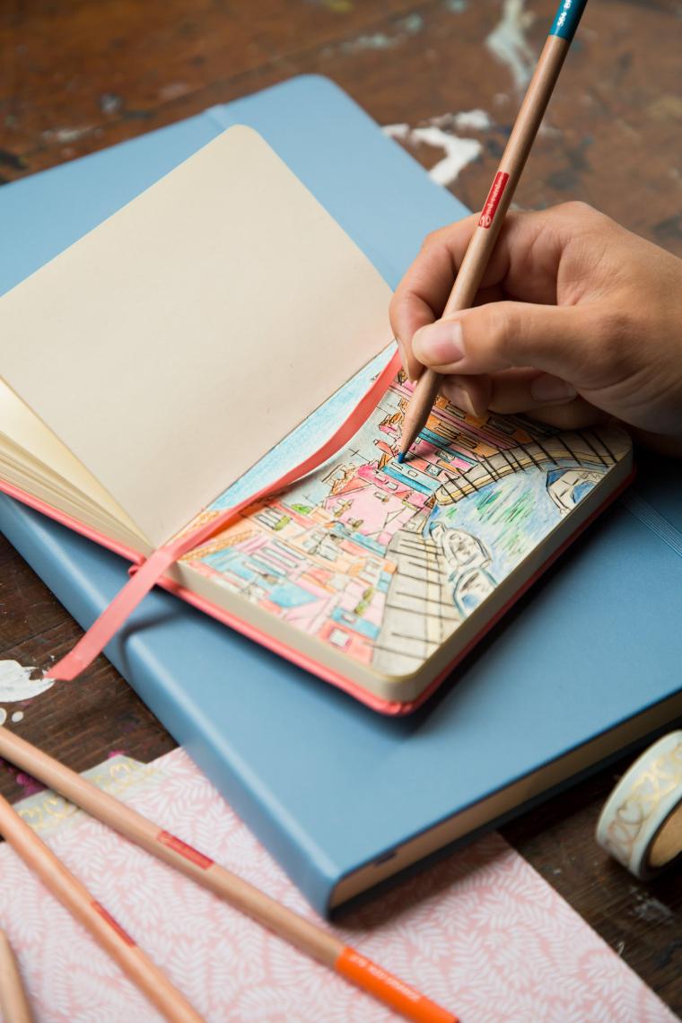 Talens Sketchbook Sert Kapak Eskiz Çizim Defteri 15 x 21 cm 140 gr 80 Yp Pastel Mint Yeşili