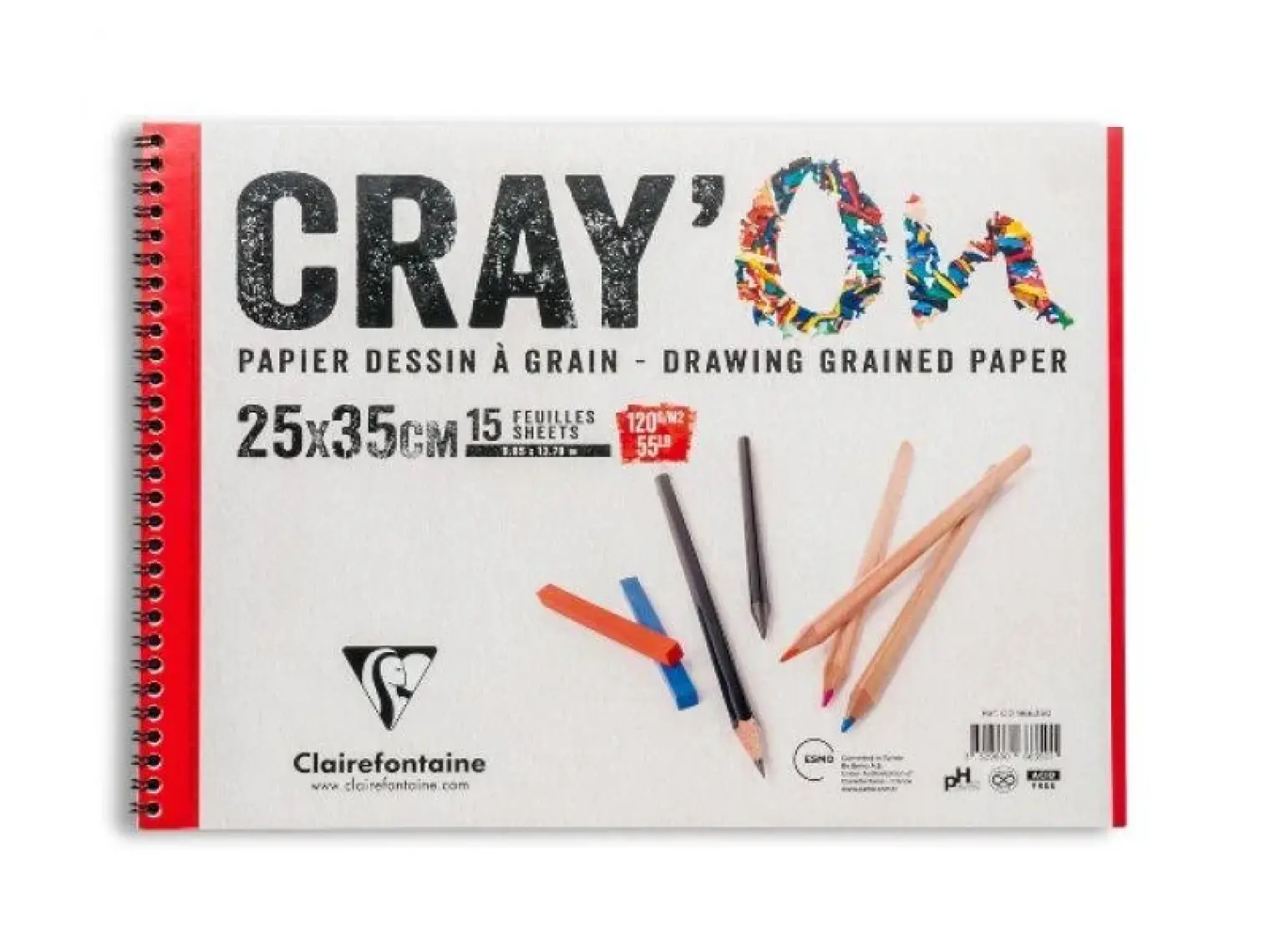 Clairfontaine Cray'On Resim Defteri 35*50 Telli 120 Gr 15 Yp