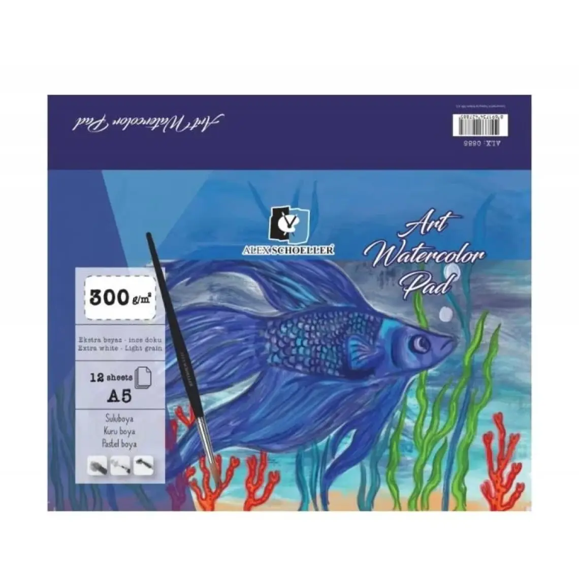Alex Schoeller A5 Art Watercolor Pad 12 Yaprak Suluboya Defteri 300 gr