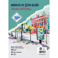 Art Liva A3 Spiralli Marker Çizim Defteri 190 Gram 20 Yaprak