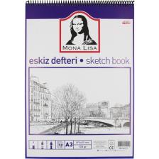 Mona Lisa Telli Eskiz Defter A3 50 Yaprak 120 gr