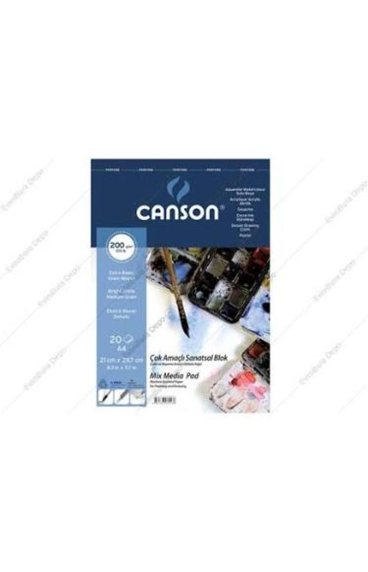 Canson Finface Çok Amaçlı Defter 200 Gr. Spiralli A4 20 Sayfa