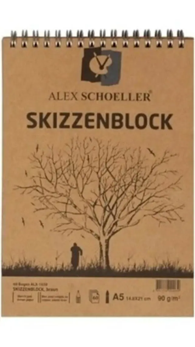 Alex Schoeller Kraft Spiralli Eskiz Blok 90gr A5 60 Yaprak
