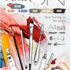 Clairefontaine Paint On Karışık Teknik Blok Karışık Renk A4 250 gr 24 Yaprak