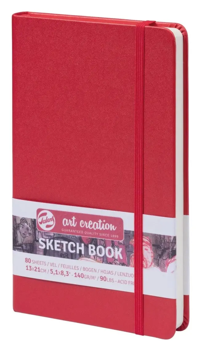 Talens Sketchbook Sert Kapak Eskiz Çizim Defteri 13 x 21 cm A5 140 gr 80 Yaprak Pastel Pembe
