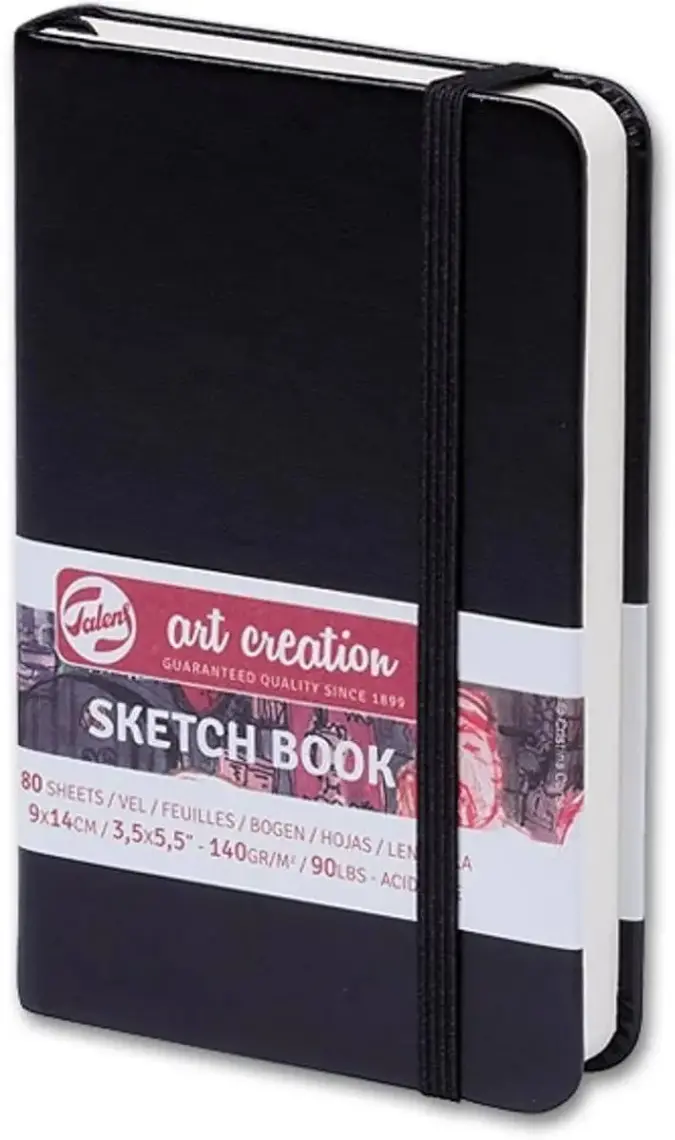 Talens Sketchbook Sert Kapak Eskiz Çizim Defteri 13 x 21 cm A5 140 gr 80 Yaprak Pastel Pembe