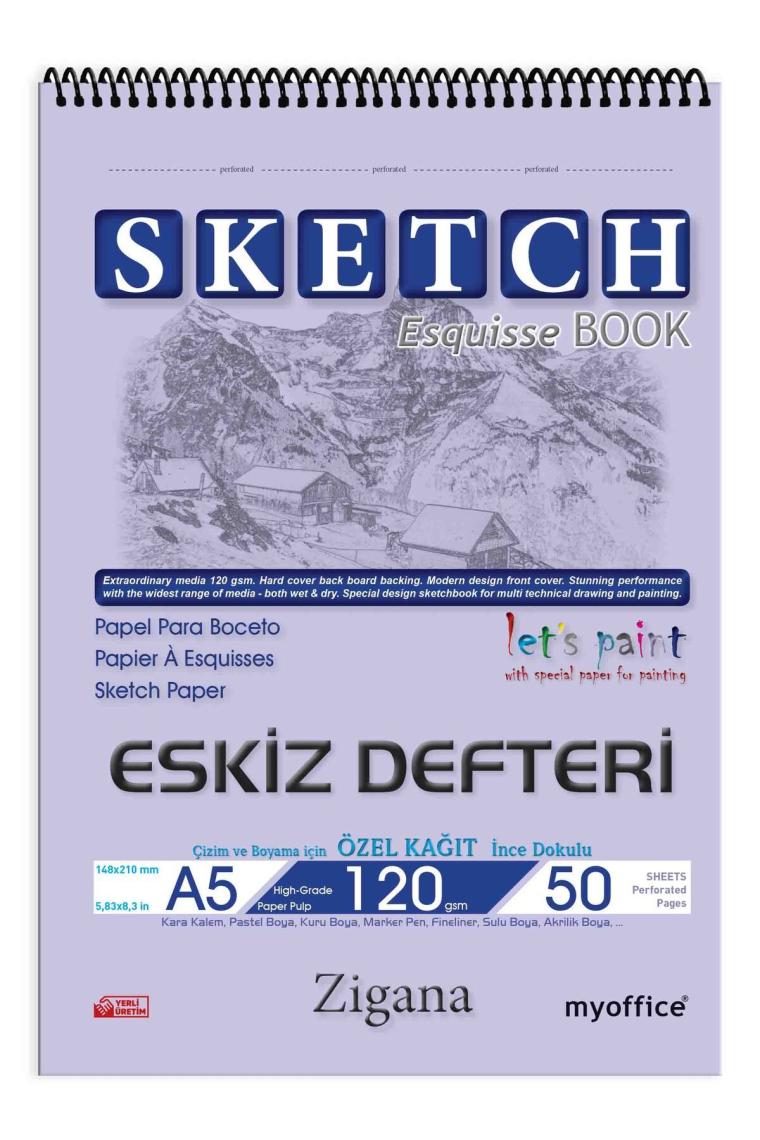 Folix A5 Zigana Spiralli Sketchbook Eskiz Defteri 150 Gram 60 Yaprak