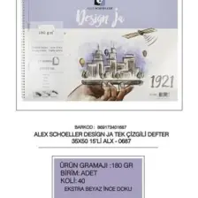 Alex Schoeller Spralli Resim Defteri 180GR 35X50CM Dokulu Kağıt
