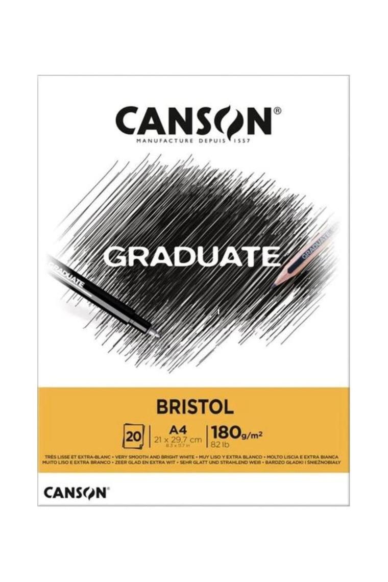 Canson Graduate Bristol Defteri Blok 180 gr A5 20 Sayfa