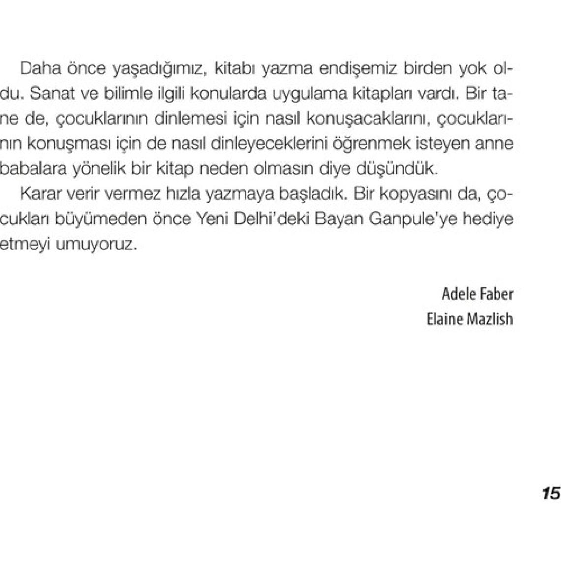 Konuş ki Dinlesin, Dinle ki Konuşsun - Adele Faber - Elaine Mazlish