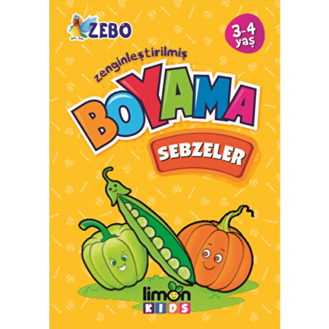 LimonKIDS 3-4 Yaş Zenginleştirilmiş Boyama - Sebzeler