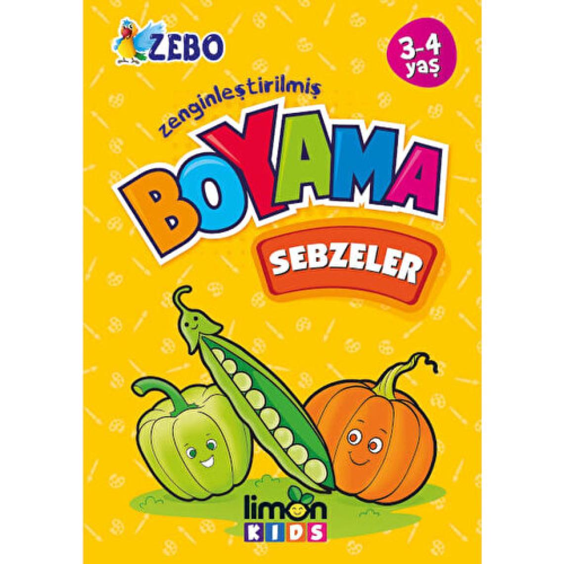 LimonKIDS 3-4 Yaş Zenginleştirilmiş Boyama - Sebzeler