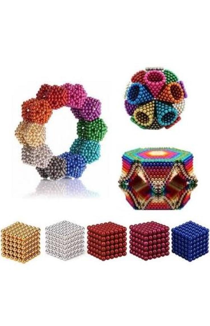 Nts Renkli Manyetik Mıknatıs Toplar 5Mm 216 Adet Neocube Neo Cube Küp Neodymium