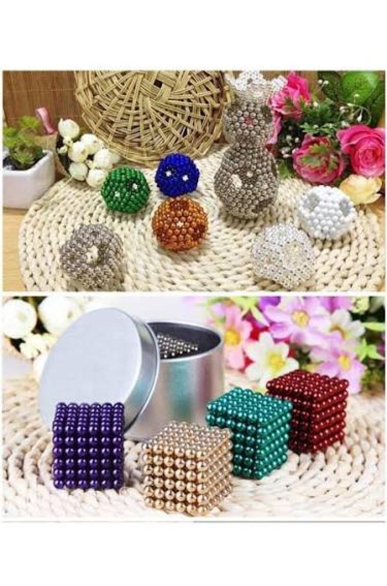 Nts Renkli Manyetik Mıknatıs Toplar 5Mm 216 Adet Neocube Neo Cube Küp Neodymium