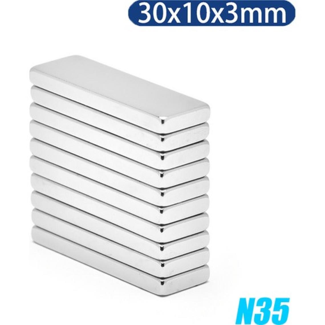 Hdg Öşeli Neodyum Mıknatıs Dikdörtgen 30X10X3 mm - 5 Adet