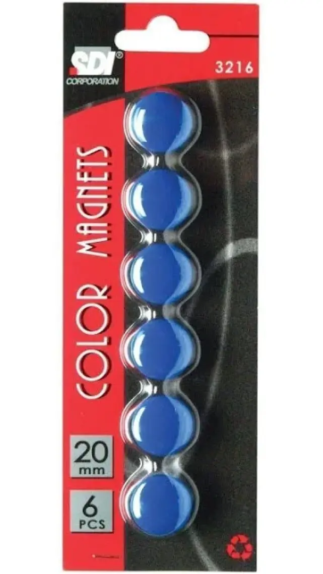 Sdı Mıknatıs 20 Mm 6 Lı Bilisterli 3216