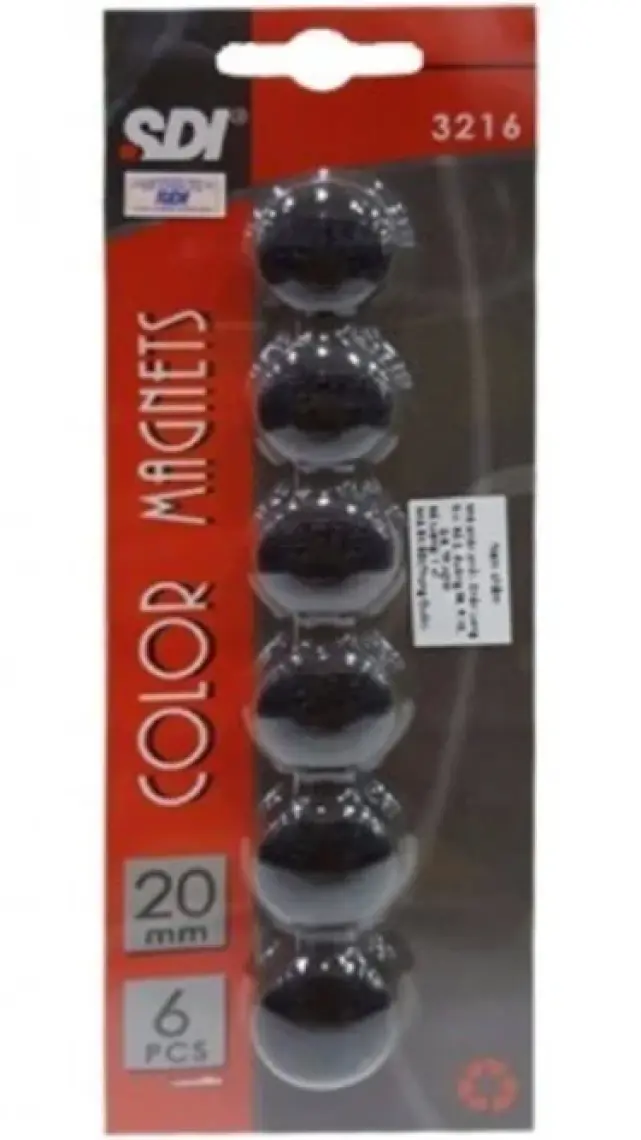 Sdı Mıknatıs 20 Mm 6 Lı Bilisterli 3216
