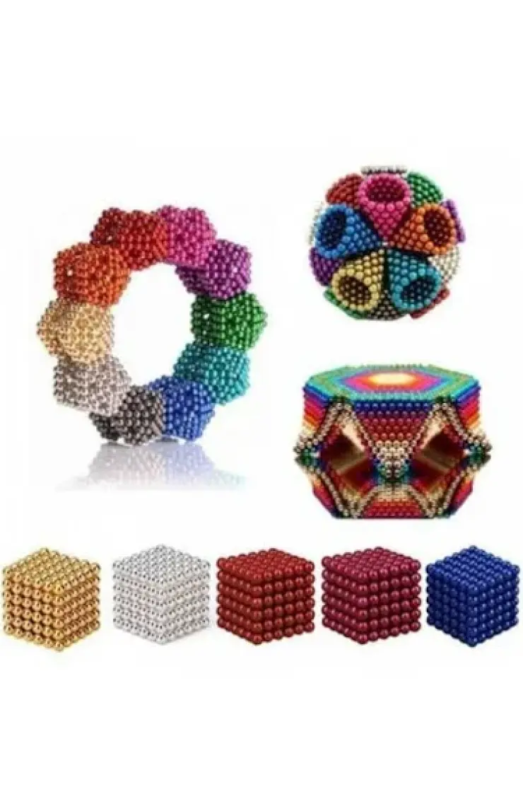 Nts Renkli Manyetik Mıknatıs Toplar 5Mm 216 Adet Neocube Neo Cube Küp Neodymium