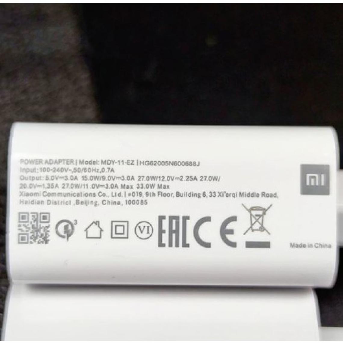 Xiaomi Turbo Şarj Aleti Mdy-11-Ez Type C 3A 33W