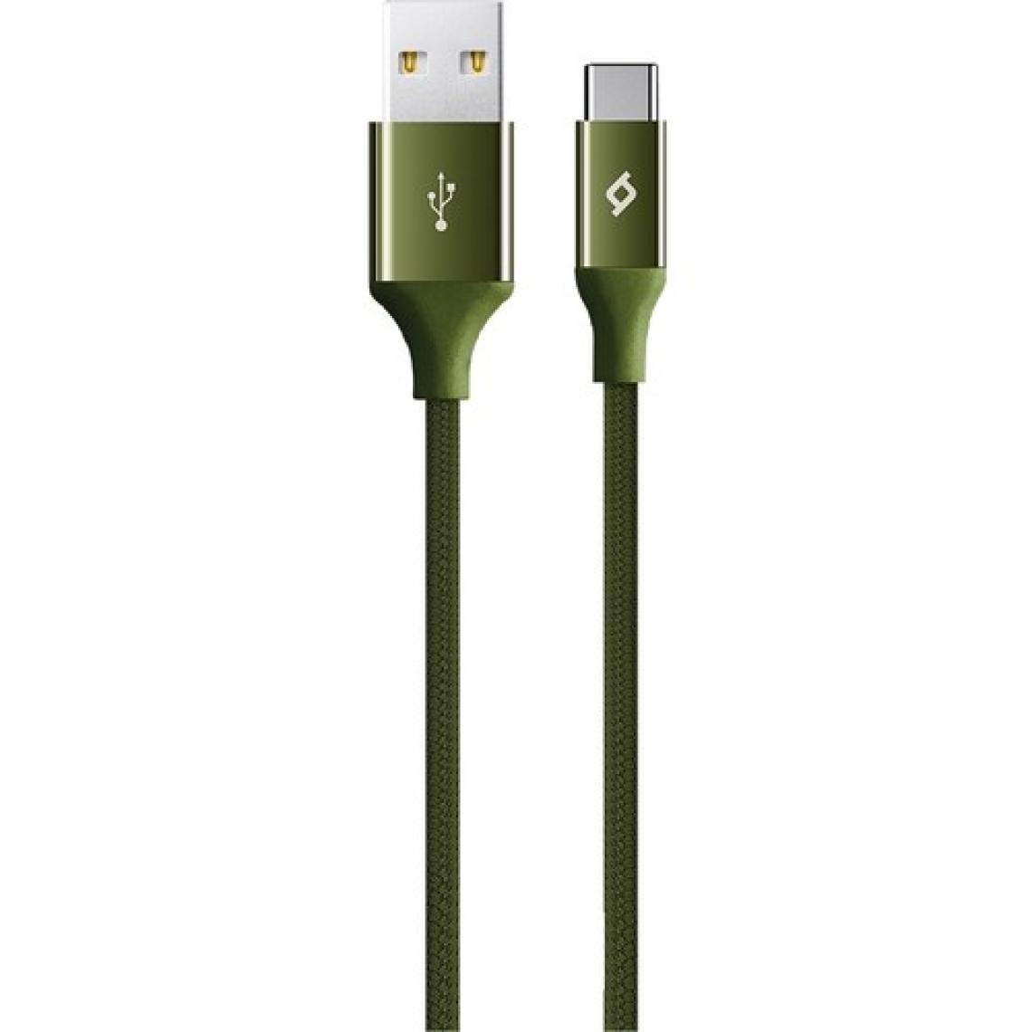 Ttec AlumiCable 2DK18HY 1.2 m Haki Yeşili USB to Type-C Şarj Kablosu