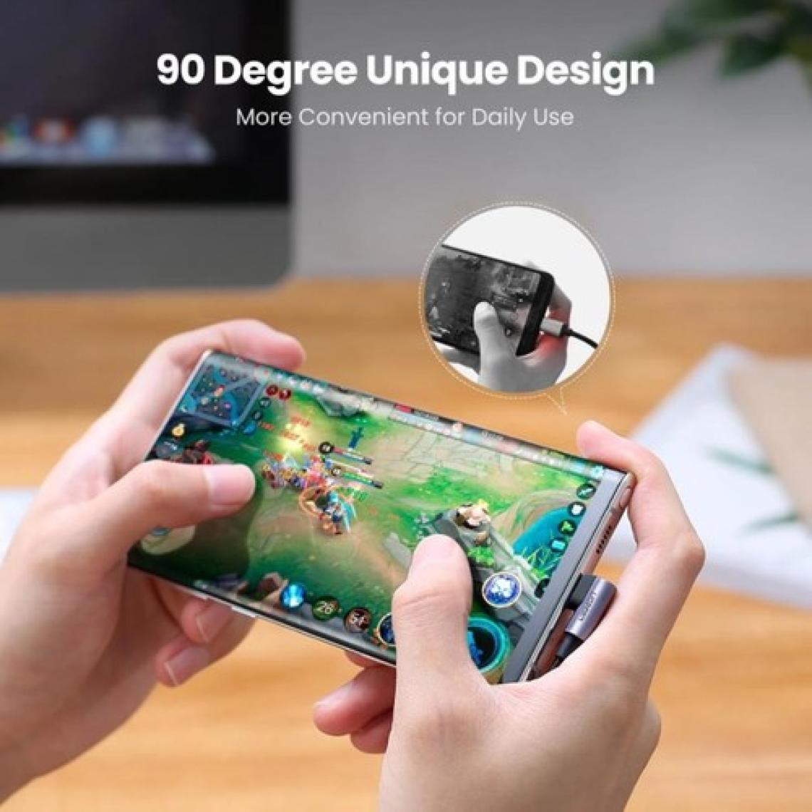 Ugreen 90 Derece Type-C To Type-C 60W Data ve Şarj Kablosu