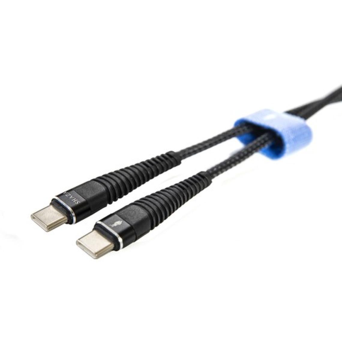 Shaza Type-C To Type-C Pd 5A 100 W Örgülü Hızlı Şarj ve Data Kablosu 1 Metre
