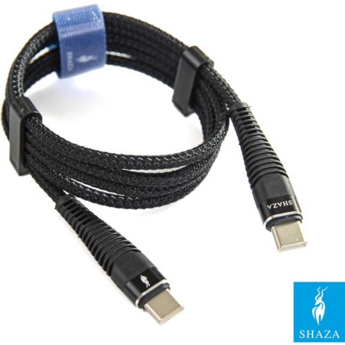 Shaza Type-C To Type-C Pd 5A 100 W Örgülü Hızlı Şarj ve Data Kablosu 1 Metre