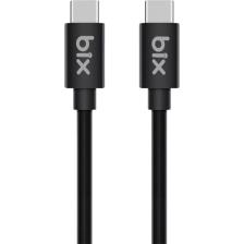 Bix BX-UC02C 1 m Siyah Type-C to Type-C Hızlı Şarj Kablosu