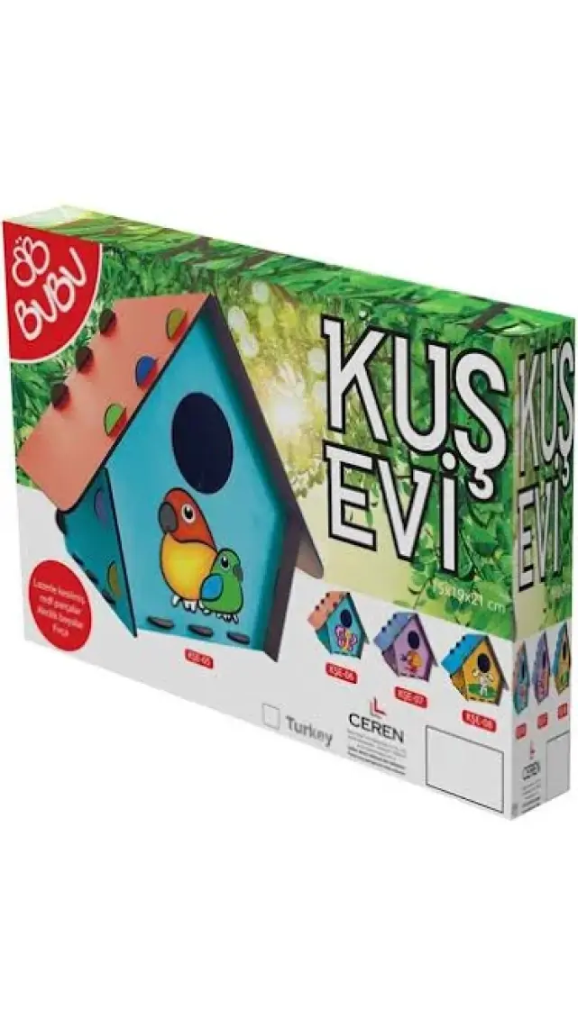 Bubu Kuş Evi Ahşap Boyama Seti