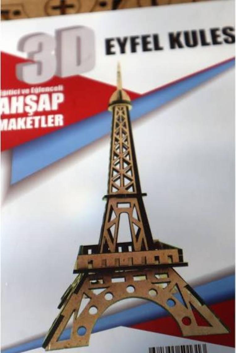 Alsa İş Teknik 3D Ahşap Maket Eyfel Kulesi