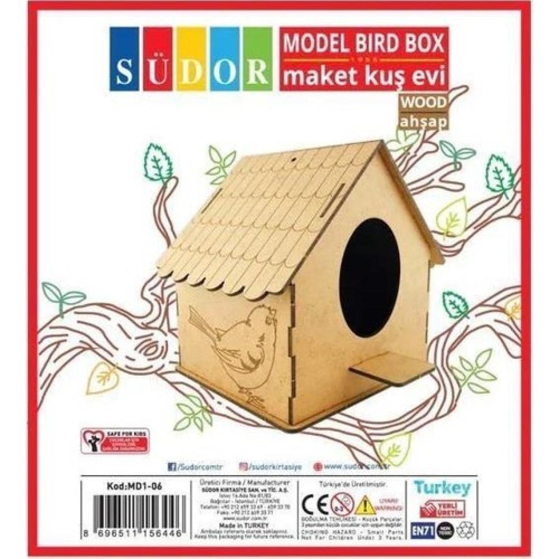 Südor Wood Ahşap Kendin Yap Maket Kuş Evi 170 x 157 x 185 mm