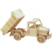 Piramigo 3D Büyük Ahşap Maket Damperli Kamyon