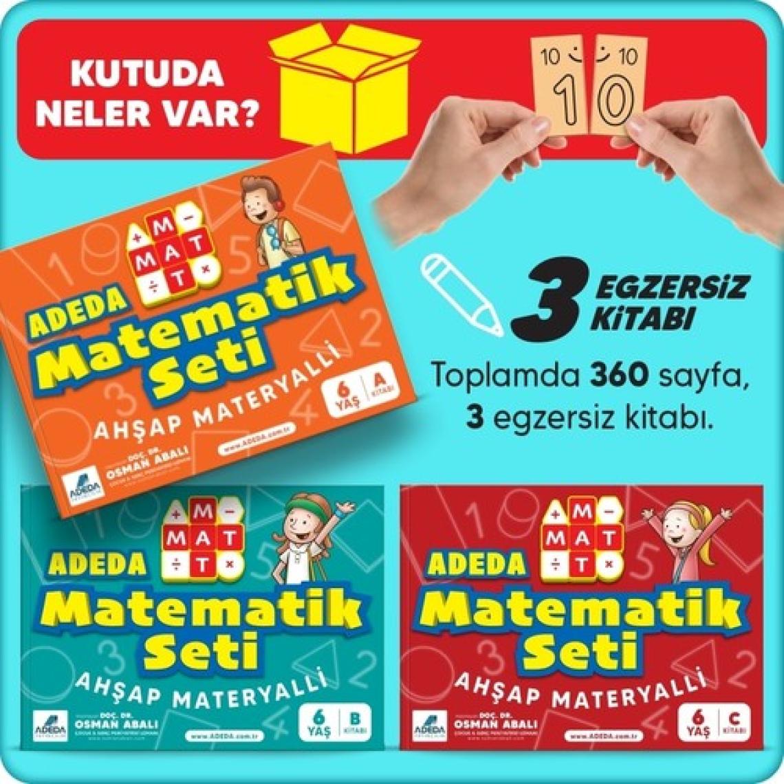 Adeda Yayıncılık Adeda Matematik Seti 6 Yaş - Osman Abalı (Ahşap Materyalli)