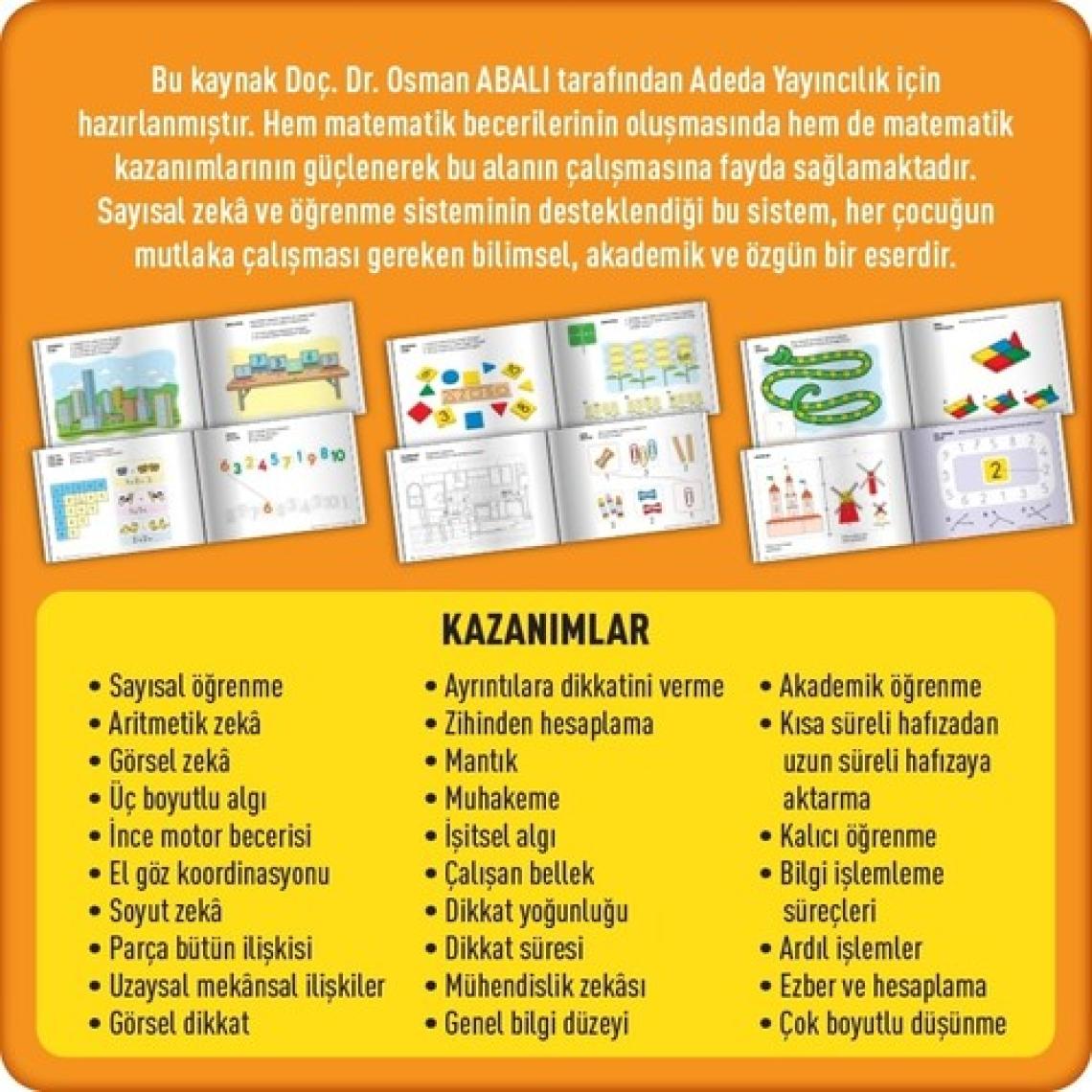 Adeda Yayıncılık Adeda Matematik Seti 6 Yaş - Osman Abalı (Ahşap Materyalli)