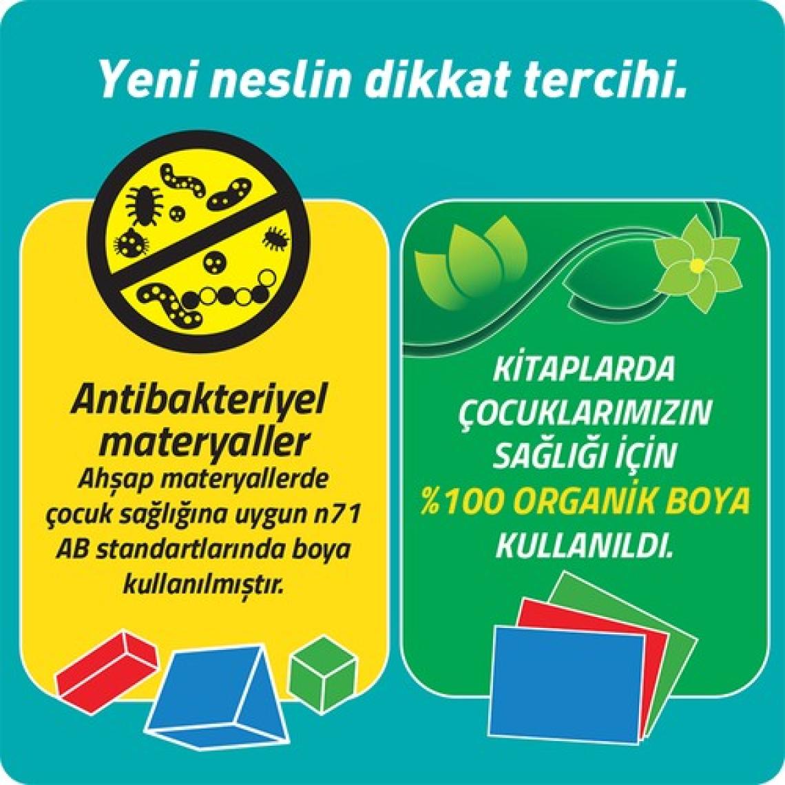 Adeda Yayıncılık Dikkati Güçlendirme Seti Plus 11 Yaş (112 Ahşap Materyal + 3 Kitap Takım) - Osman Abalı