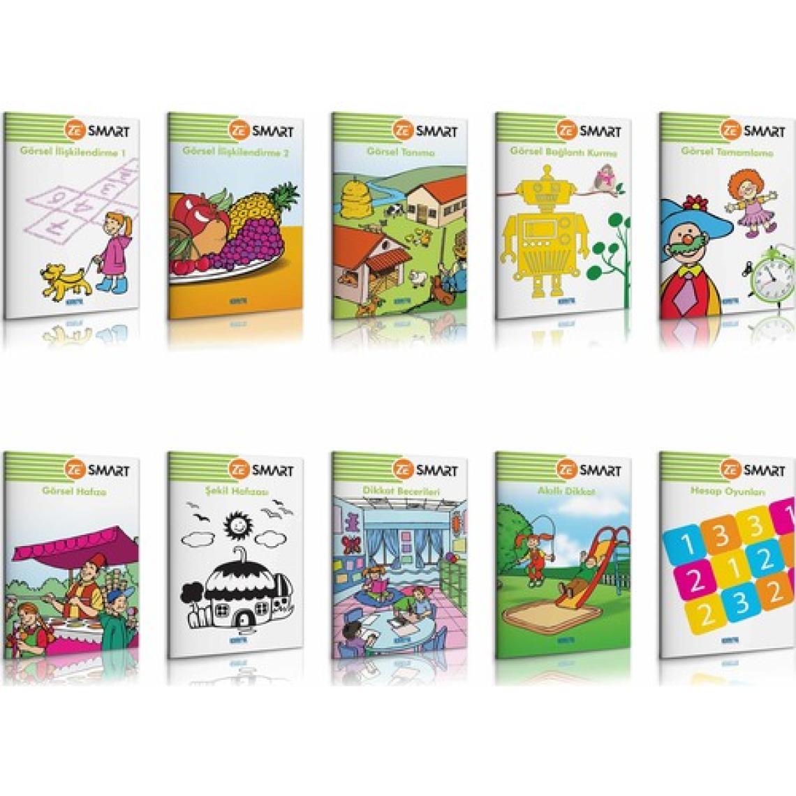 6 Yaş Zekare Smart Görsel Dikkat Seti (10 Kitap + 1 Kontrol Paneli)